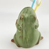 FlidRunest Kids Frogs Toothbrush Holder for Bathroom - Ceramic Animal Tooth Brush Holder Cup - Easy to Clean Toothbrush and Toothpaste Holder for Kids - Great Gift for Boy, Friends, Kids, Men