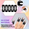 100pcs Nail Polish Protector for Fingers Peel Off Nail Stickers with Tweezer, U Shape Nail Guards Cuticle Protectors Tape Nail Protector Cover for Nail Art Painting Decoration, Manicure Tool