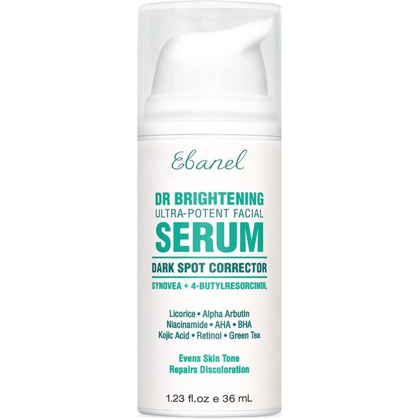 Ebanel Dark Spot Remover for Face Peel Skin Brightening Serum Melasma Hyperpigmentation Treatment, Sun Spot Age Spot Remover, with Synovea HR, 4-Butylresorcinol, Niacinamide, Kojic Acid