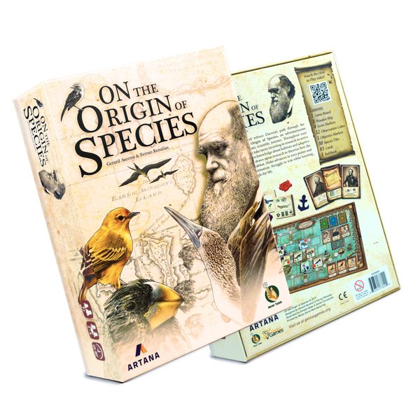 On The Origin of Species | An Evolutionary Research Board Game by Artana Games | Charles Darwin's Trip Through the Galapagos as a Strategic Science Board Game for Kids and Families | Based on the Book