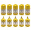 ELEGRP Lighted Straight Blade Electrical Plug and Connector Set 15 Amp 125 Volt NEMA 5-15P NEMA 5-15R 2 Pole 3 Wire Grounding, Commercial Grade, Yellow, 5 Set