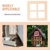 POPETPOP 10 Pcs Dollhouse Wooden Window, Miniature Wooden Window Frames Ornament for Dollhouse, Furniture Tiny Wooden Window Models for Doll Houses Decoration