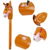 Inflatable Stick Horse,Inflatable Horse Head on Stick Horse Costume Pony/Halloween/Western Cowboy/Horse Baby Shower Birthday Party Decorations Supplies Favors, 37 Inch (Brown)
