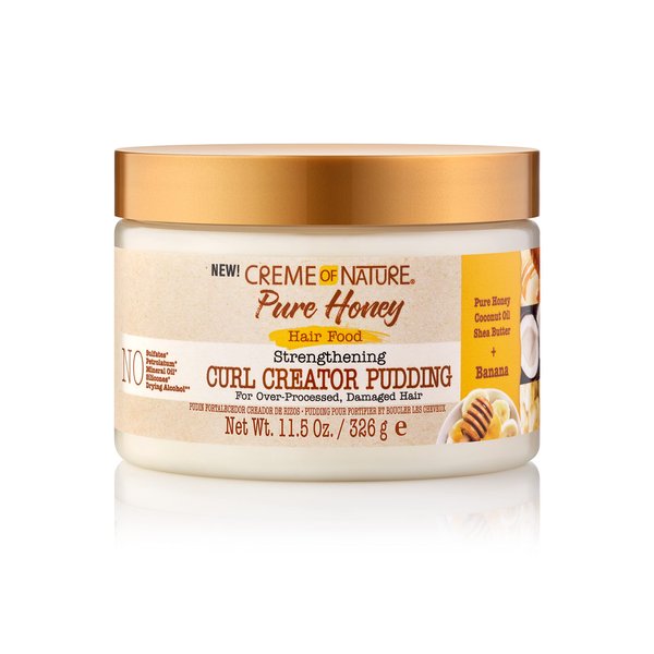 Creme of Nature, Curl Pudding, Pure Honey and Banana Collection, For Over Processed Damages Hair, 4.7 Fl Oz