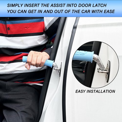 EILITWAY 2 Pack Car Door Handle for Elderly Car Handle Assist Portable Vehicle Support Handle for Easy Sit to Stand Assistance Auto Cane for Seniors and Handicapped Supports Up to 450 Pounds