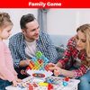 FAVANTIME 48pcs Attack Stack Game Tetra Balance Tower Stacking Blocks Board Games for 1-4 Players Family Games for Kids, Adults, Party, Travel Team Building Blocks Toy