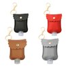 Pcmursal 4 Pack Hand Sanitizer Empty Bottles Travel Holder Bottle Cute Portable PU Leather Hand Sanitizer Keychain Leakproof for Traveling Shampoo Lotion