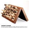 AMEROUS Magnetic Wooden Chess Pieces, Tournament Staunton Wood Chessmen Pieces Only, 3.03" King Figures Chess Game Pawns Figurine Pieces with 2 Storage Bags, Replacement of Missing Pieces
