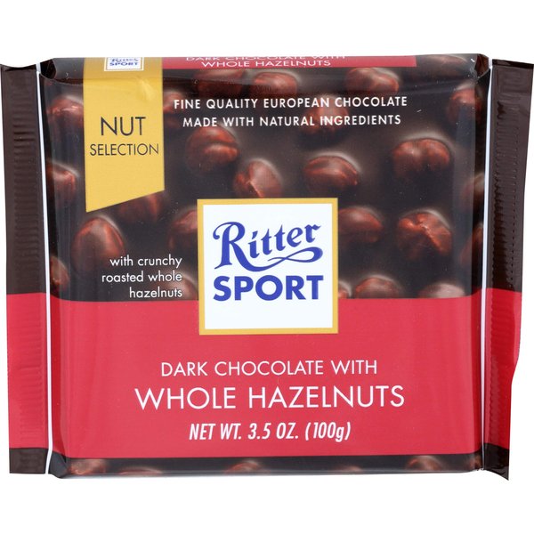 Ritter Sport Whole Hazelnut Dark Bar, 3.5 Oz