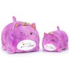Yeqivo Birthday Cat Plush Pillow Stuffed Animal Toy, Purple Birthday Cat Plush Stuffed Animals, Soft Cat Plush Pillow for Kids(Purple Cat, 25cm/9.8inch)