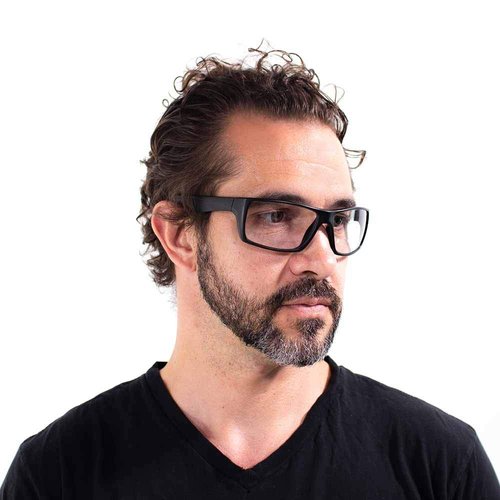 VITENZI Bifocal Safety Glasses with Readers Wrap Around Sport Magnifying Safety Reading Protective Goggles Palermo in Black 2.00