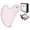 POPGRAT Metal Gua Sha Tools for Face, Guasha Facial Tool Lymphatic Drainage Skin Care Beauty Massager for Body Eyes Neck with Gift Box (Pink)