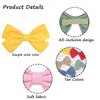 MOODKEY 10PCS 3.7 In Bows Hair Clips for Girls Hair Bows Fully-Lined Alligator Hairpins Pigtail Hair Barrettes Hair Accessories for Girls Toddlers Women
