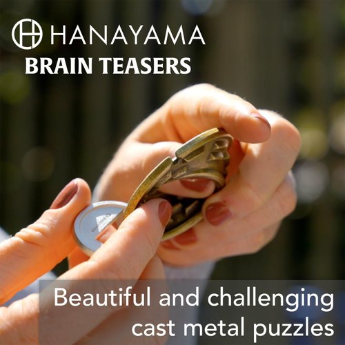 BePuzzled | Hex Hanayama Cast Metal Brain Teaser Puzzle Mensa Rated Level 3, for Ages 12 and Up