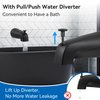 Dreyoo Universal Bathroom Tub Spout Compatible with Westbrass E531D-1F-62, Fits 4 Inch Reach Wall Front Mount Tub Spout with Shower Diverter 1/2'' IPS Inside Thread Bathtub Faucet (Matte Black)