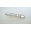 Generic Silver metal infinity oval shaped crystal alligator hair claw clip clamp