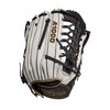 Wilson 2022 A1000 T125 12.5" Fastpitch Outfield Glove - Left Hand Throw, White/Black/Metallic Gold