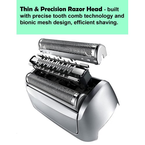 Series 5 Replacement Head 52S for Braun Electric Shaver, S5 Wet and Dry Replacement Head Compatible with Braun Series 5 Replacement Foil and Cutter, 52S Replacement Head Fit 5190cc 5090 5020 (1 Count)