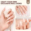 Saviland French Tip Nail Stamp -14PCS French Tip Nail Tool with Replaceable Stamper Head, Clear Silicone Nail Stamper kit French Nail Stamper with Scrapers for French Manicure Home DIY Nail Art Salon