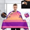 visesunny Barber Cape Tropical Sea Sunset Polyester Hair Cutting Salon Cape Apron Anti-Static Haircut Water-Resistant Shaving Cloth Beard Shaving Bib Hairdressing Cape