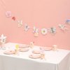 57Pcs Fairy Disposable Tableware Set Flower Fairies Mushroom Party Plates Cups Napkins Sets Fairy Cake Topper Banner Fairy Party Decorations Supplies Girls Birthday Party Decor(10 Guests)