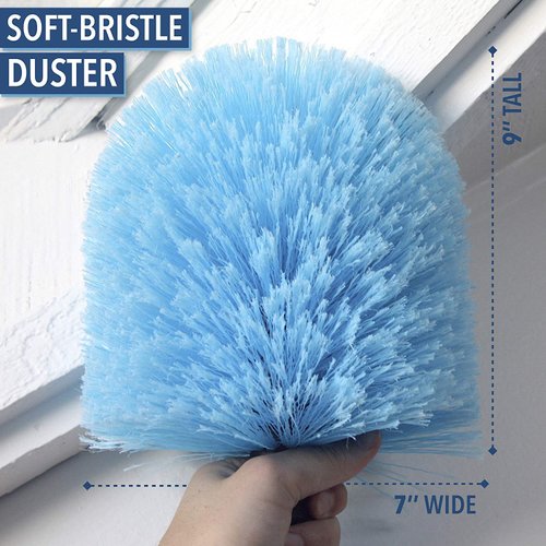 EVERSPROUT Twist-On Cobweb Duster (Soft Bristles) | Indoor & Outdoor use Brush Attachment | Fits Standard 3/4 inch Threaded Poles | Brush Only (Pole Sold Separately) | Spider Cobweb Duster Head