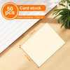 50 Sheets Thick Cardstock, 250GSM Blank Cardstock for Invitations, for DIY Projects, Greeting Card Making, Printing, Postcards, Photos (Cream, 5x7 inches)