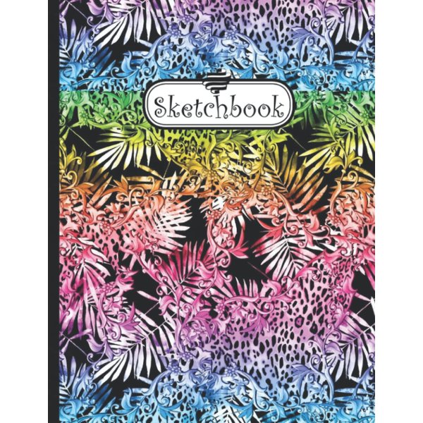 Sketchbook: Funny Leopard Pattern Sketching Book, Sketch Drawing Journal Sketchbook for Sketching - 8.5 x 11 Inches - 120 Pages.