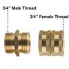 M MINGLE Garden Hose Adapter, Male to Male, Female to Female, 3/4 Inch Brass Connector, 4-Pack with Extra 4 Washers
