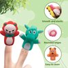 Kiddisie 10 PCS Rubber Animal Finger Puppets for Toddlers Finger Hands Party Toys for Kids Adults Party Favors Goodie Bag Fillers