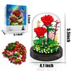 Linkowin Flower Bouquet Building Set,593PCS Rose Flower Plants for Botanical Collection, Flowers Building Setfor Adults Girls Ages, Romantic Gift for Mother's Day, Valentine's Day, Women's Day