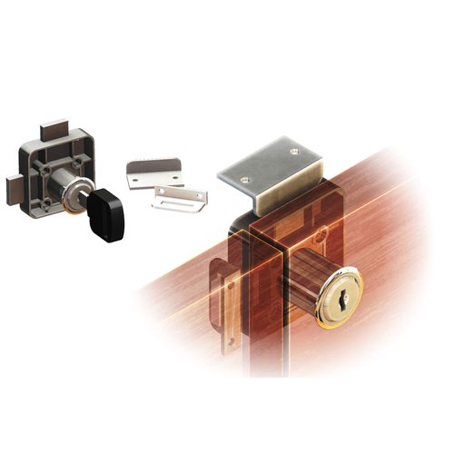 K-Rae Evolution Double Door Lock Safety Cabinet Locks with Keys - Kitchen Cabinet Locks for Adults Cupboard Storage Lock Easy Installation All Hardware Included. 2 Color Options