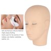 Eyelash Mannequin Head, Silicone 3 Layers High Density Eyelash Practice Head For Salon