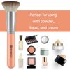 Foundation Brush, HEYMKGO Flat Top Kabuki Foundation Brush for Liquid Makeup, Professional Synthetic Makeup Brushes for Blending Liquid Powder or Cream Beauty Face Makeup Tools