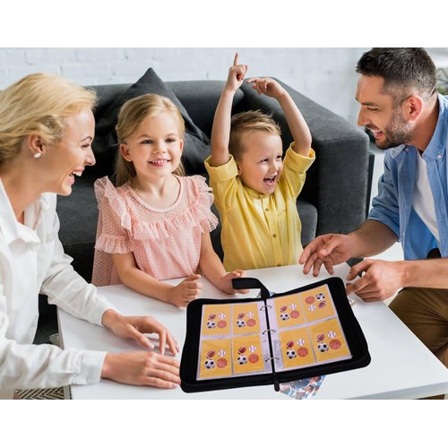 XIMUHO Baseball Card Binder, 4 Pocket Sports Card Binder with 50 Sleeves, 400 Pockets Trading Card Album Holder, Zipper Card Collector Binder, Baseball Card Storage Organizer (Baseball 400 card)