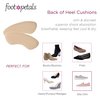 Foot Petals Womens Back of Heel Cushion Inserts, Heel Protectors, Comfortable Heel Grip for Pain Relief and Sizing, 3 pair, Khaki