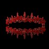 LIMELIA Women's Tiara - Crown for Henna Wedding Party | Glitter Hair Accessories for Bridal Birthday Pageant Prom Halloween Cos-play Costume Christmas Party, Princess Crowns | Crystal Glass Beads - Red
