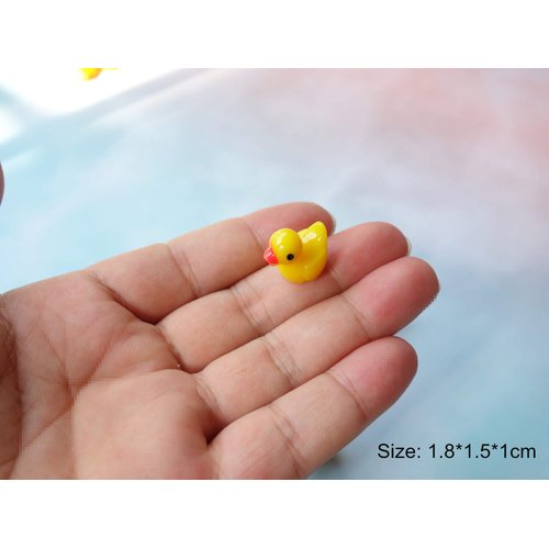 Pack of 36 Tiny Duck Charms Little Duck Resin Beads for Slime Decorations, Dollhouse Miniatures, Crafts Ornaments