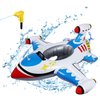 Baby Pool Float Inflatable Airplane Pool Float Boat with Handle & Squirt Gun, Baby Swim Float Swimming Pool Float Kids Toddler Pool Floaties Infant Pool Float Toys for 1-4 Years Old