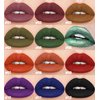 VSTYLE Lip Gloss Gothic Style Lipstick Matte Color Lip Glaze Non-Stick Cup Lip Tint Long Lasting High Pigment Lip Stain Non-Smudge Non Fade Lip Glaze for Daily Halloween Festival Lip Makeup (12#)