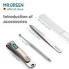 MR.GREEN Colorful Manicure Set Practical Pedicure Kits Nail Clippers Personal Care Tools Facial Hair Scissors with Fashion Case (Mr-6681 Green)