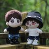 niannyyhouse Doll Clothes 20cm(7.8in) Plush Doll Clothes T-Shirt*2 Short Sleeve Black and White T-Shirt Doll Dressup (20cm)