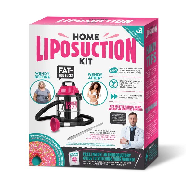 Home Liposuction Kit Prank Giftbox - Perfect White Elephant Gift or Prank