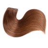 16" Remy Clip in Hair Extensions Human Hair Light Brown for Women Beauty - Long Silky Straight 8pcs 20clips Real Hair Extensions Clip In Human Hair (16 inch 100g #6 Light Brown)