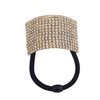 Lux Accessories Goldtone Full Crystal Rhinestones Ponytail Holder Stretch Elastic Hair Ties