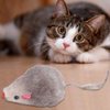 JTLB Cat Toy Mouse,Toy 12 Rabbit Fur Mice 14×10×4 12pcs Pet Cat Toy Small Plush Mouse Funny Cat Toy Fake Mouse for Kitten Cat