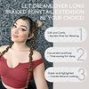 Dreamlover Y2K Braided Hair Bun Extensions, Pre Braided Ponytail Extensions with Hair Ties, Synthetic Long Pony Tail Hair Extensions for Women, Stylish Girls Fake Hairpieces, Light Brown, 2 Pieces