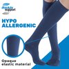 Made in USA - Compression Knee High for Women and Men 20-30mmHg - Graduated Support Opaque Compression Socks for Swelling, Lymphedema, Pregnancy, Leg Pain - Navy, Medium - A105NV2