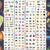 Ooopsiun Ocean Animals Temporary Tattoos for Kids - 12 Sheets Ocean Fish Birthday Party Decorations Supplies Favors for Boys Girls
