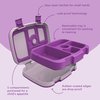 Bentgo® Kids Bento-Style 5-Compartment Lunch Box - Ideal Portion Sizes for Ages 3 to 7 - Leak-Proof, Drop-Proof, Dishwasher Safe, BPA-Free, & Made with Food-Safe Materials (Purple)